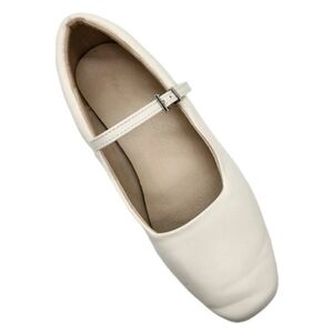 Tahari White Mary Jane Flats